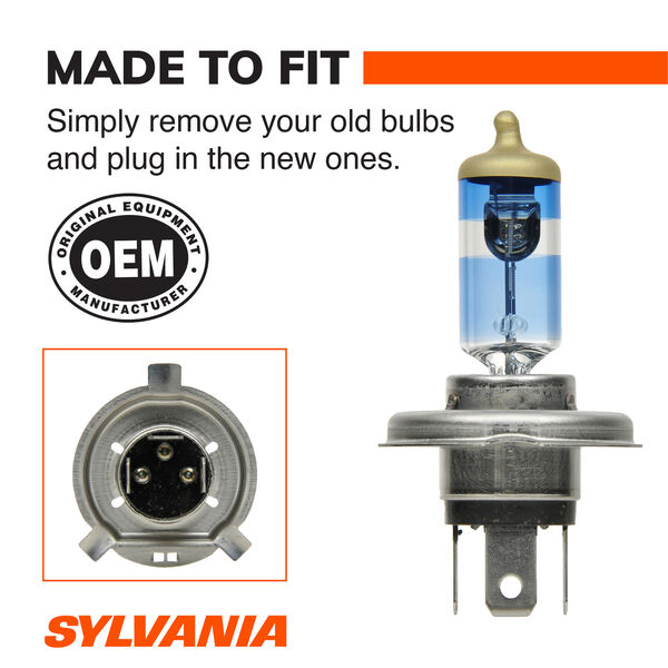 SYLVANIA 9003 SilverStar ULTRA Halogen Headlight Bulb, 2 Pack, , hi-res