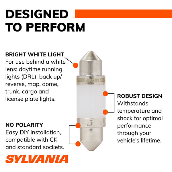 SYLVANIA 6461 WHITE ZEVO LED Mini, 1 Pack, , hi-res