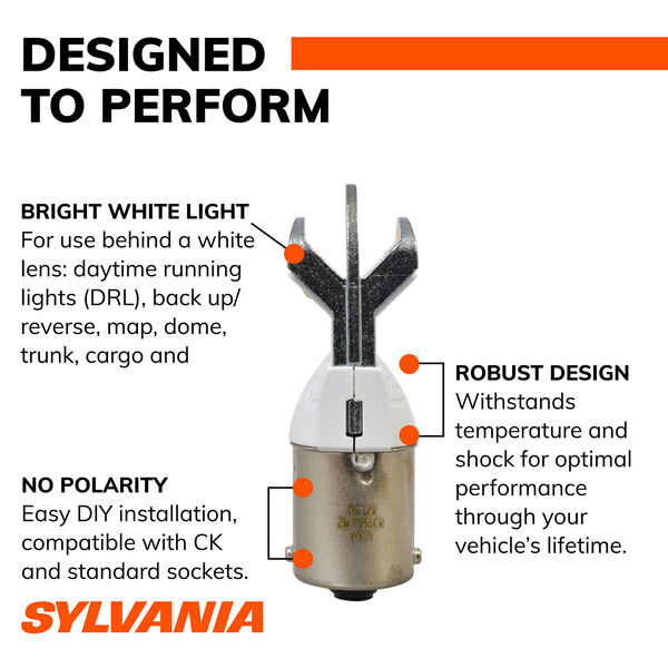 SYLVANIA 1156 WHITE ZEVO LED Mini, 2 Pack, , hi-res