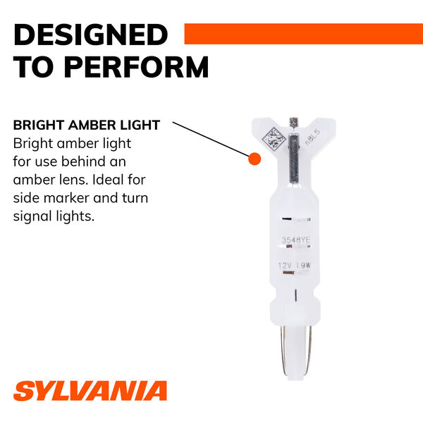 SYLVANIA 3156A AMBER SYL LED Mini Bulb Mini Bulb, 2 Pack, , hi-res