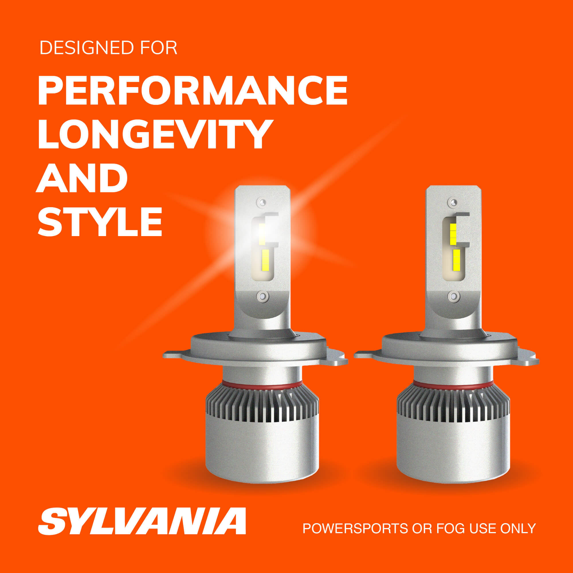 SYLVANIA 9003 LED Fog Powersports Bulb 2 Pack