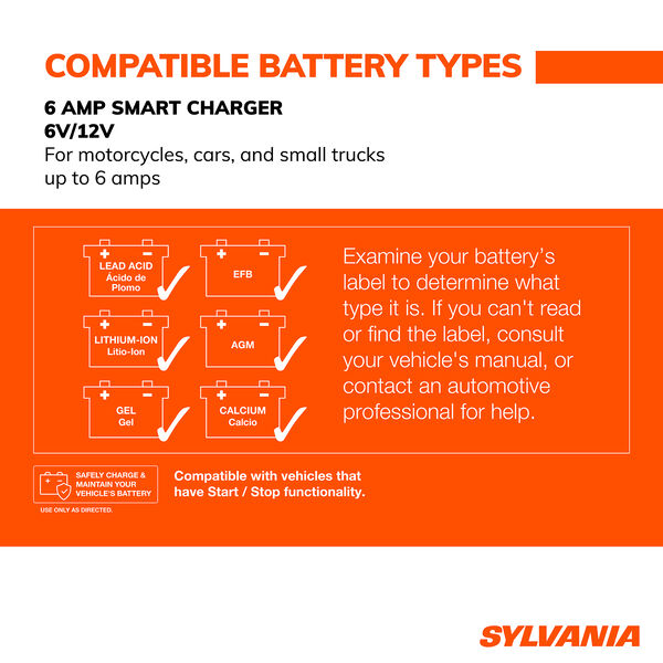 SYLVANIA Smart Charger - 6 Amp, , hi-res