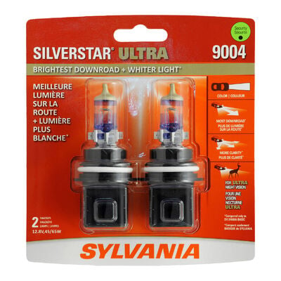 SYLVANIA 9004 SilverStar ULTRA Halogen Headlight Bulb, 2 Pack