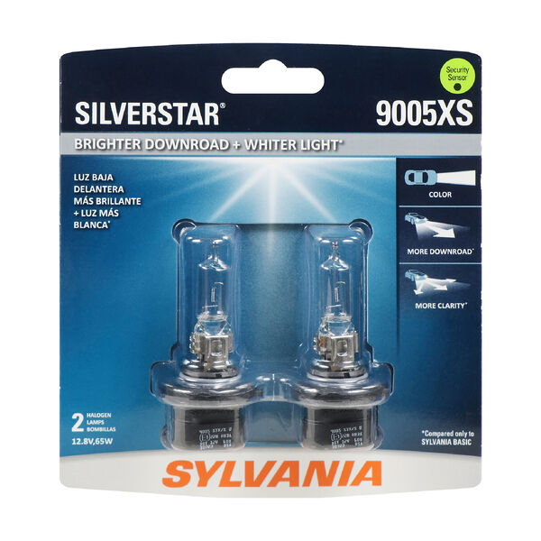 SYLVANIA 9005XS SilverStar Halogen Headlight Bulb, 2 Pack, , hi-res