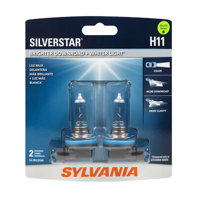 SYLVANIA H11 SilverStar Halogen Headlight Bulb, 2 Pack