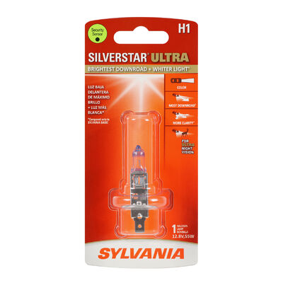 SYLVANIA H1 SilverStar ULTRA Halogen Headlight Bulb, 1 Pack