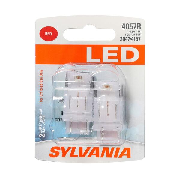 SYLVANIA 4057R RED SYL LED Mini Bulb, 2 Pack, , hi-res