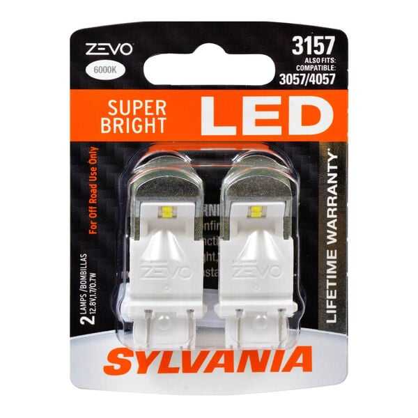 SYLVANIA 3157 WHITE ZEVO LED Mini, 2 Pack, , hi-res
