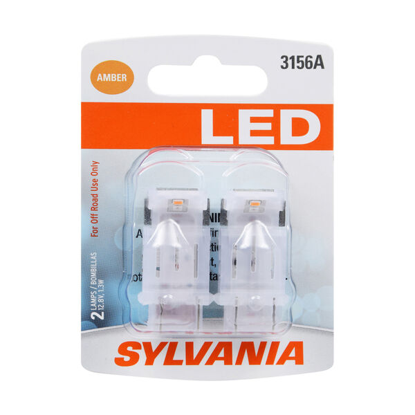 SYLVANIA 3156A AMBER SYL LED Mini Bulb Mini Bulb, 2 Pack, , hi-res