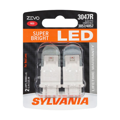 SYLVANIA 3047R RED ZEVO LED Mini, 2 Pack