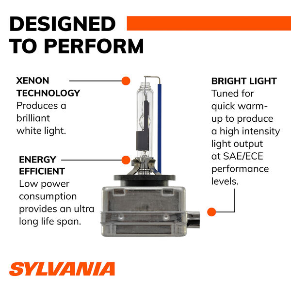 SYLVANIA D1R SilverStar zXe HID Headlight Bulb, 1 Pack, , hi-res