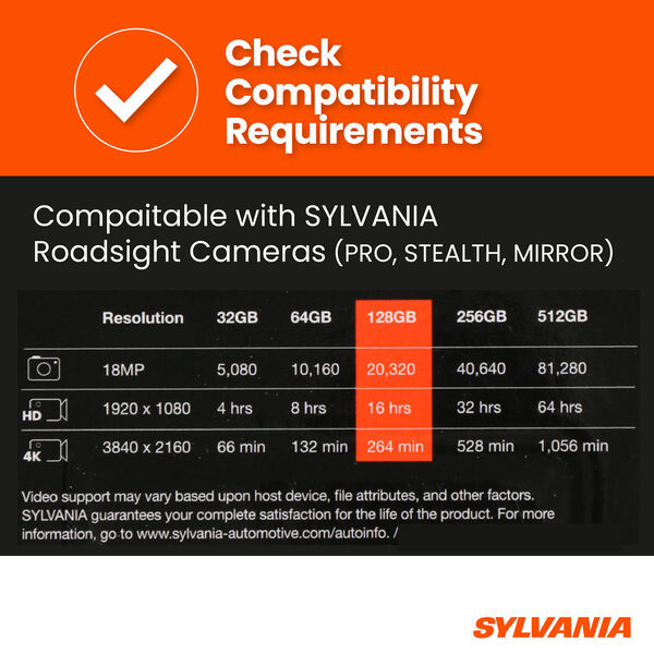 SYLVANIA Roadsight Micro SD Card 128GB, , hi-res