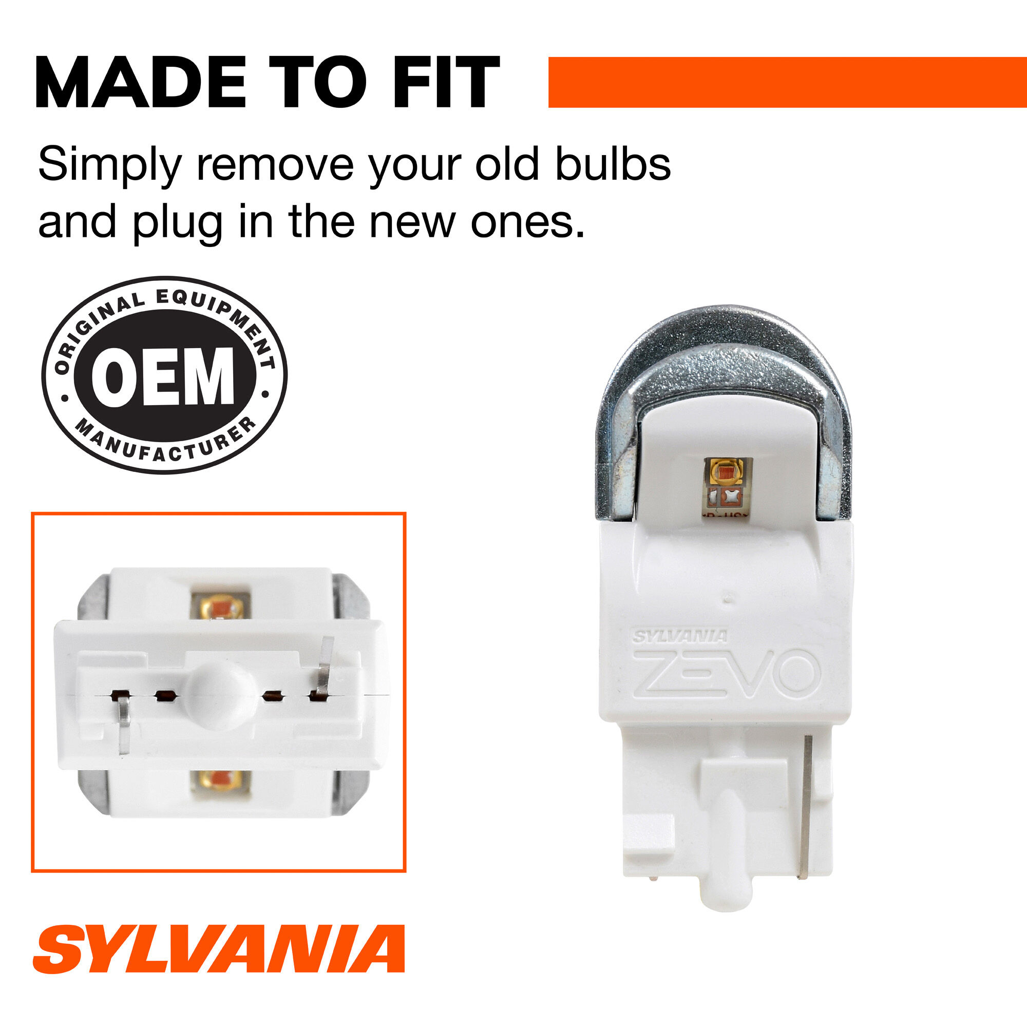 SYLVANIA 7440R RED ZEVO LED Mini, 2 Pack