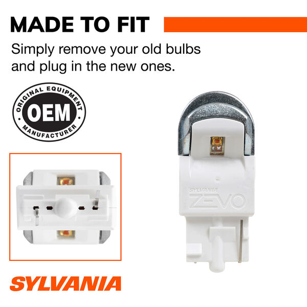 SYLVANIA 7440R RED ZEVO LED Mini, 2 Pack, , hi-res
