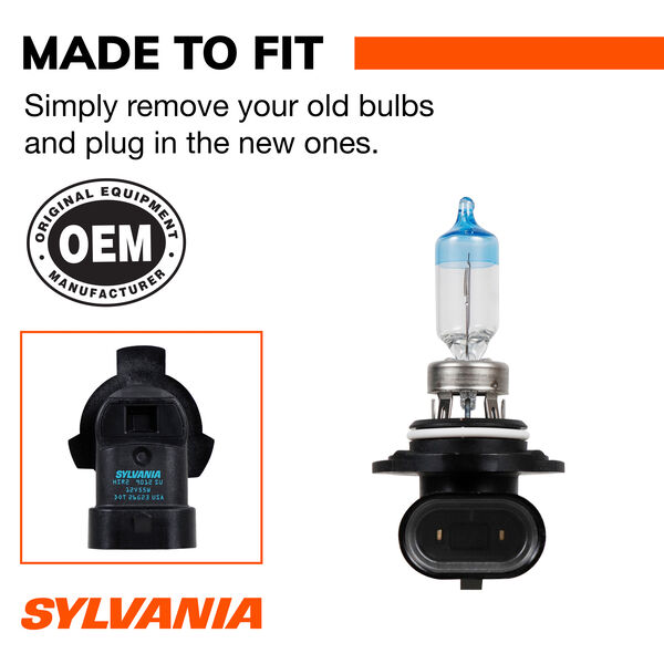 SYLVANIA 9012 SilverStar ULTRA Halogen Headlight Bulb, 1 Pack, , hi-res