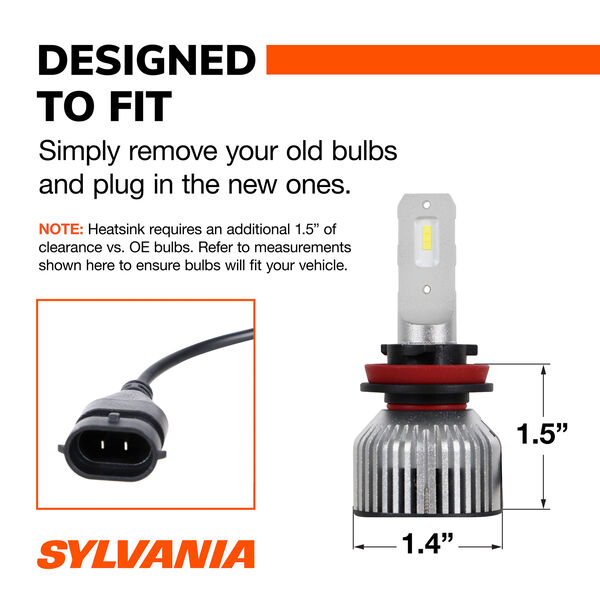 SYLVANIA H11 LED Powersports & Fog Bulb, 2 Pack, , hi-res