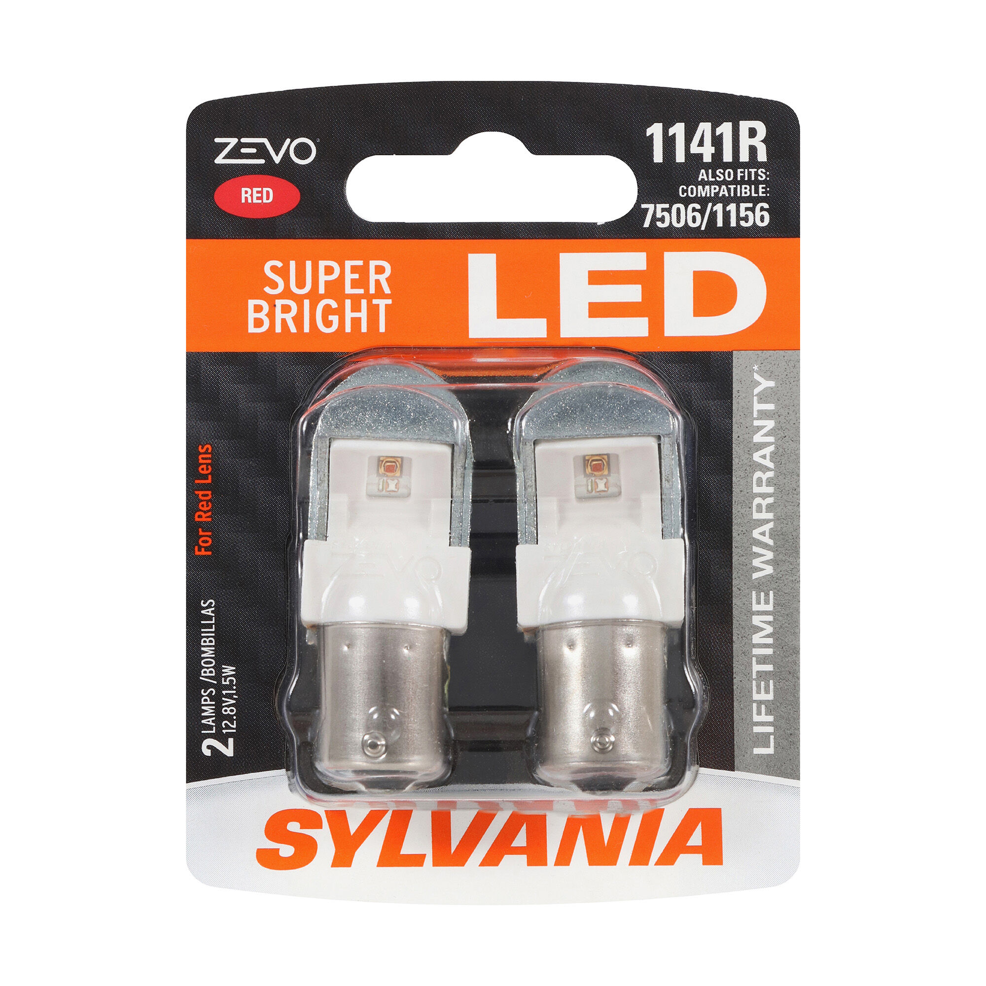 ラパ産ポイント-147-2 SYLVANIA 1141R RED ZEVO LED Mini, 2 Pack
