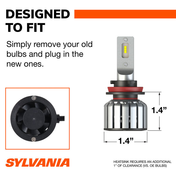 SYLVANIA H11 LED Fog & Powersports Bulb, 2 Pack, , hi-res