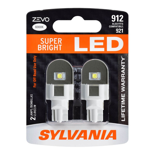SYLVANIA 912 WHITE ZEVO LED Mini Bulb, 2 Pack, , hi-res