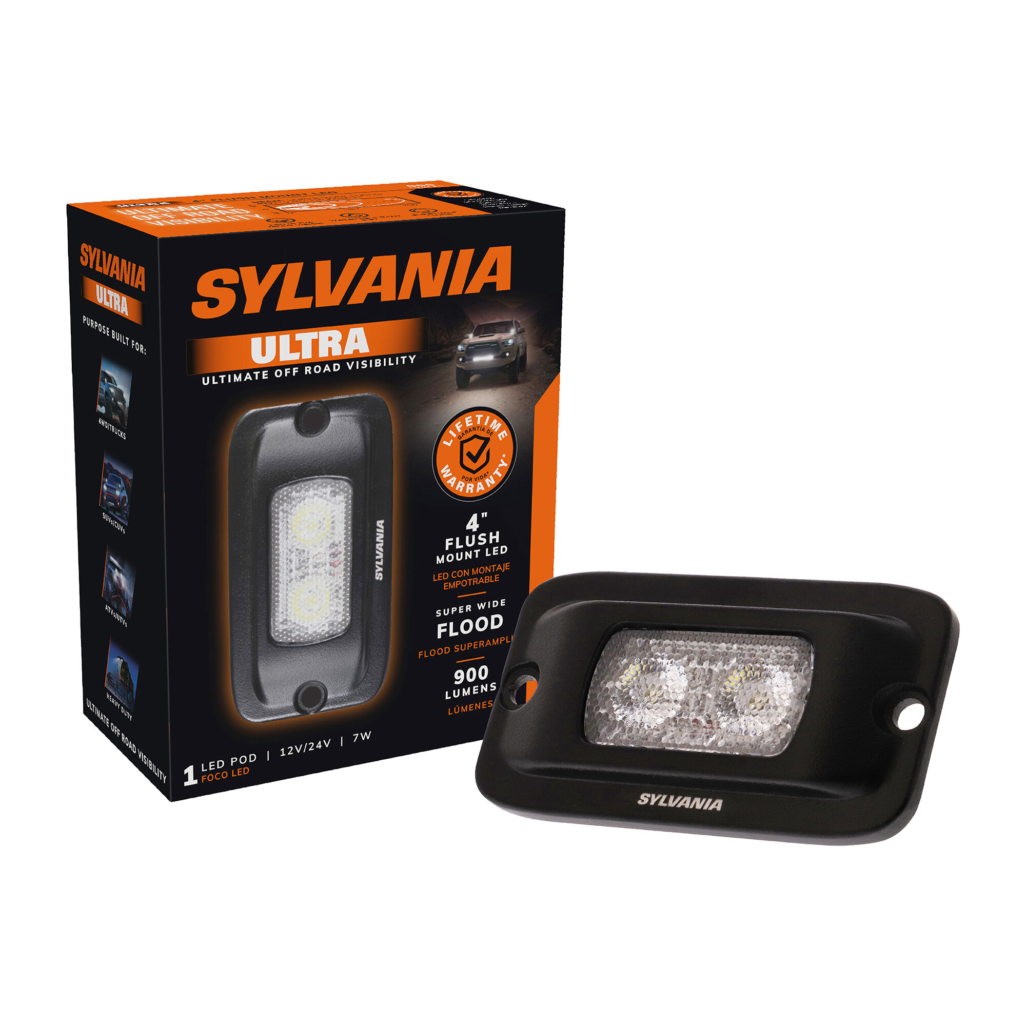 SYLVANIA Ultra Flush Mount 4 Inch LED Pod Flood