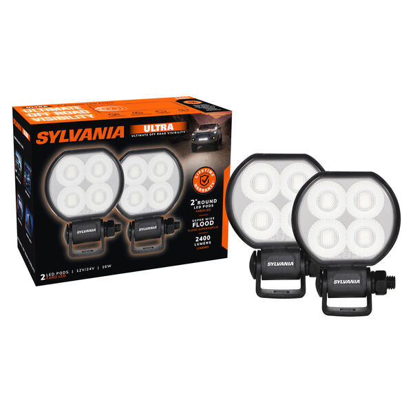SYLVANIA 2 Inch Ultra Round LED Flood Light Pod, , hi-res