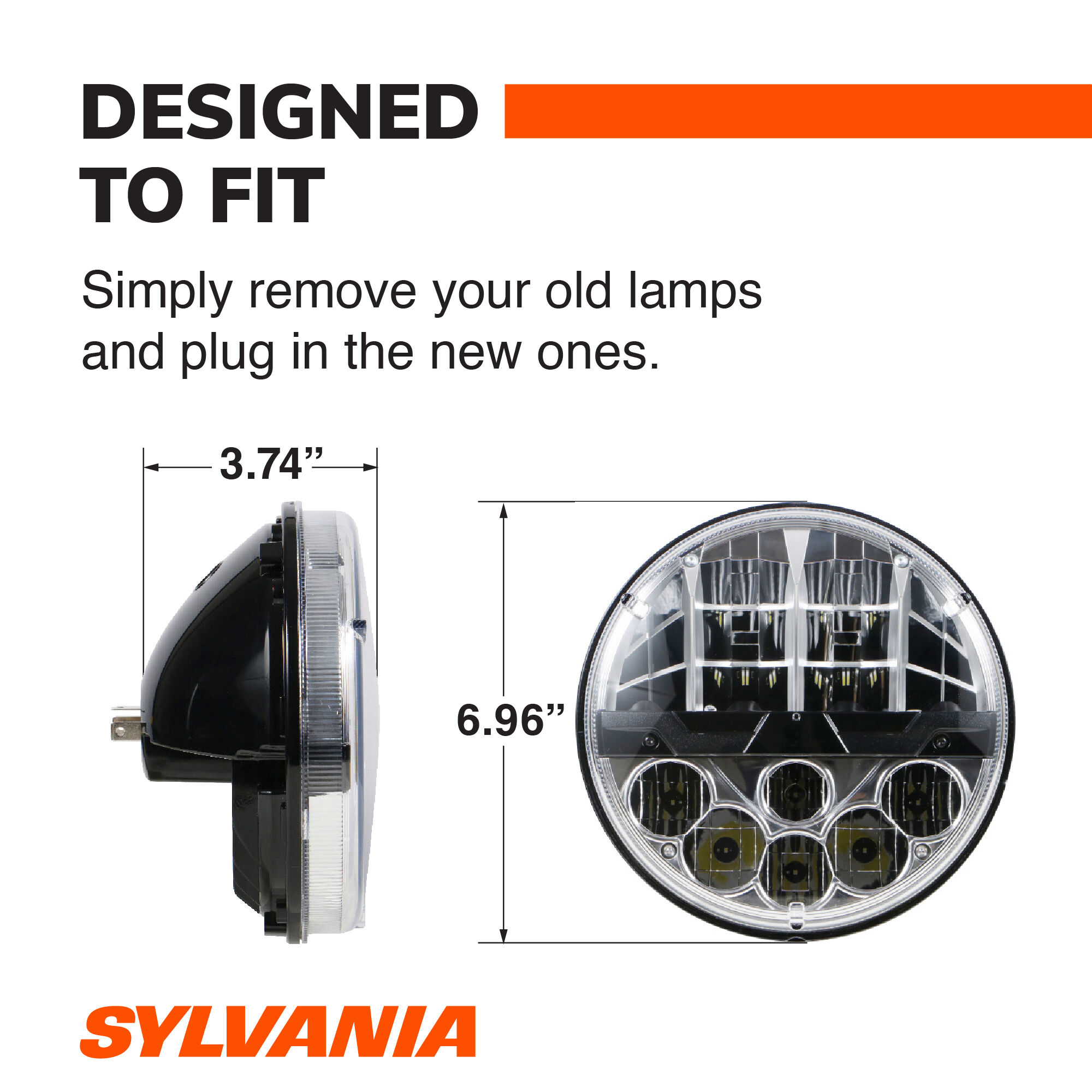 SYLVANIA H6024 LED Sealed Beam Headlight 1 Pack