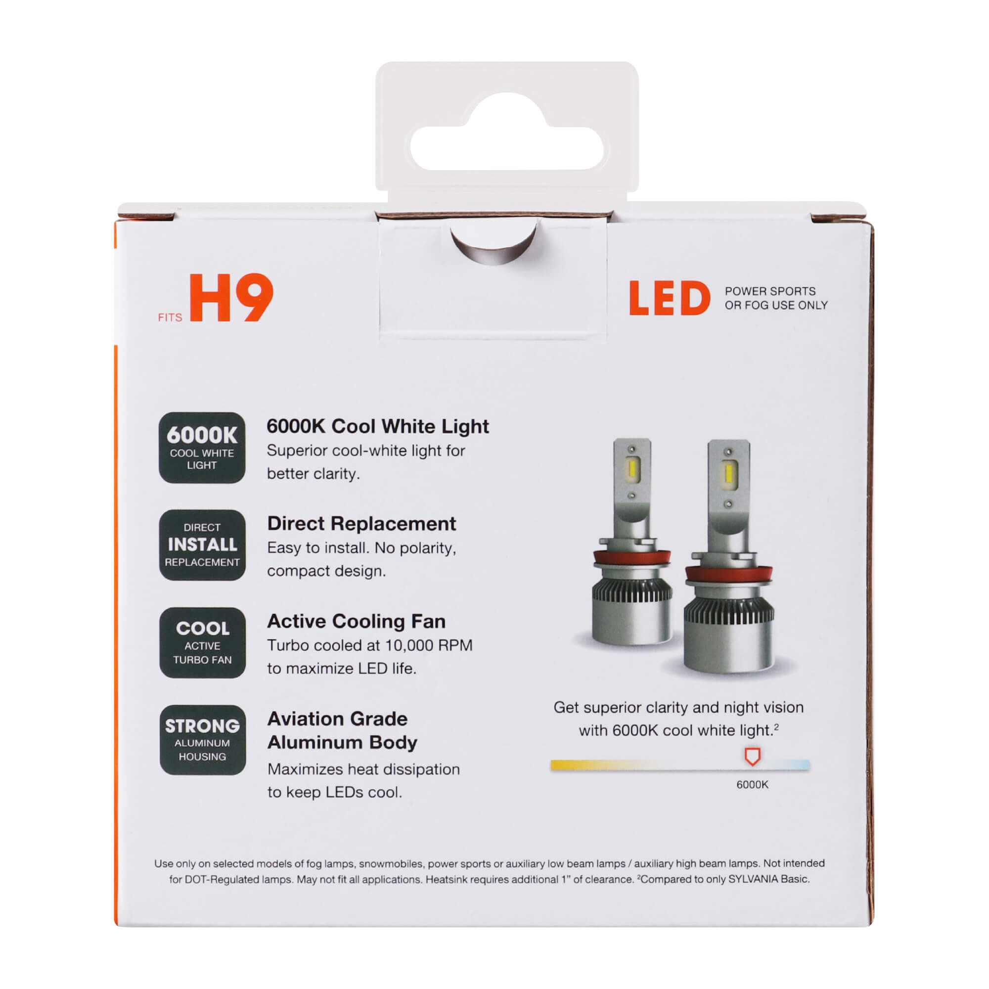 Sylvania h9 led store