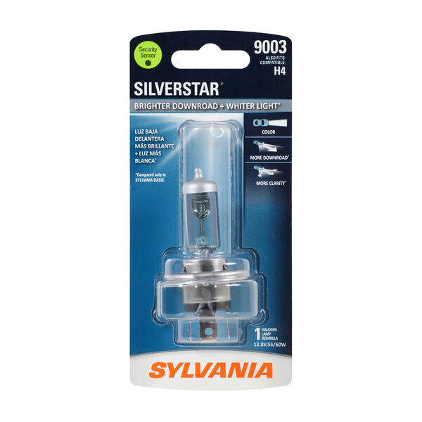 SYLVANIA 9003 SilverStar Halogen Headlight Bulb, 1 Pack, , hi-res