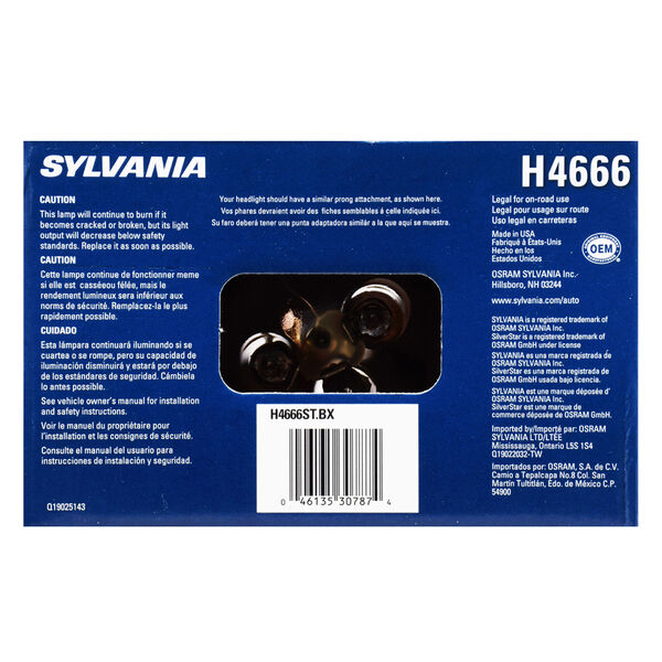 SYLVANIA H4666 SilverStar Sealed Beam Headlight, 1 Pack, , hi-res