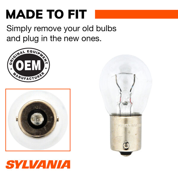 SYLVANIA 1156 Long Life Mini Bulb, 2 Pack, , hi-res