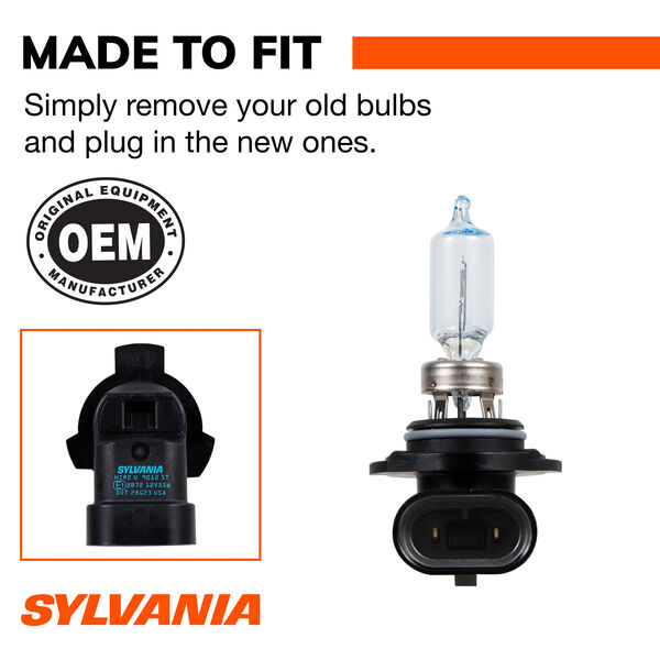 SYLVANIA 9012 SilverStar Halogen Headlight Bulb, 2 Pack, , hi-res