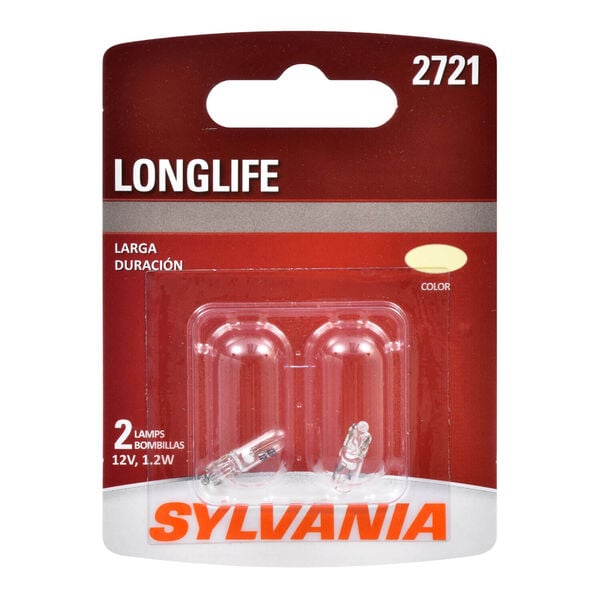 SYLVANIA 2721 Long Life Mini Bulb, 2 Pack, , hi-res