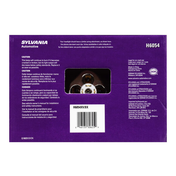 SYLVANIA H6054 XtraVision Sealed Beam Headlight, 1 Pack, , hi-res