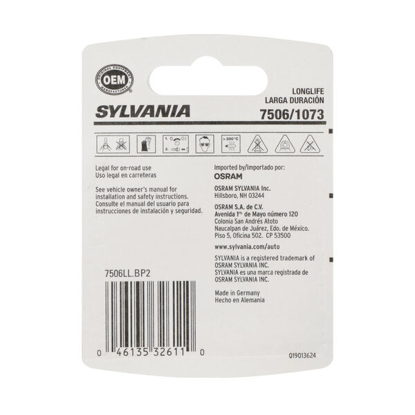 SYLVANIA 7506 Long Life Mini Bulb, 2 Pack, , hi-res
