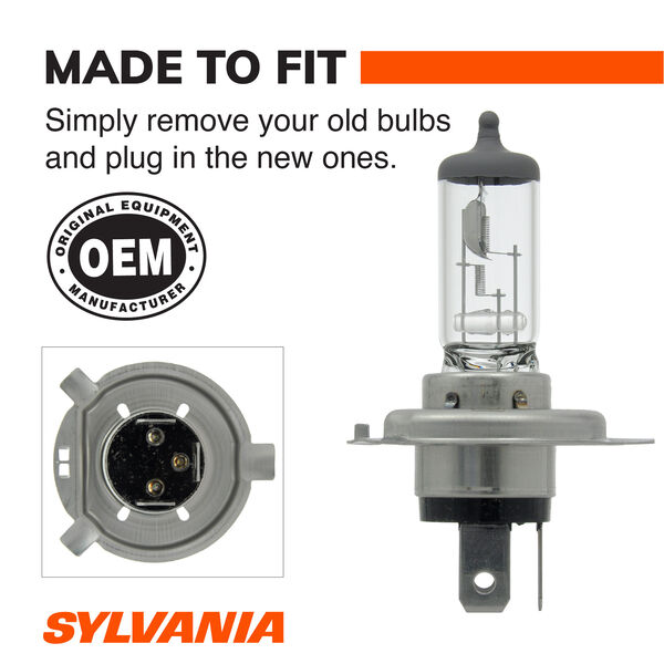 SYLVANIA 9003 Basic Halogen Headlight Bulb, 2 Pack, , hi-res