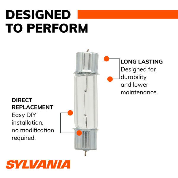 SYLVANIA 578 Long Life Mini Bulb, 2 Pack, , hi-res