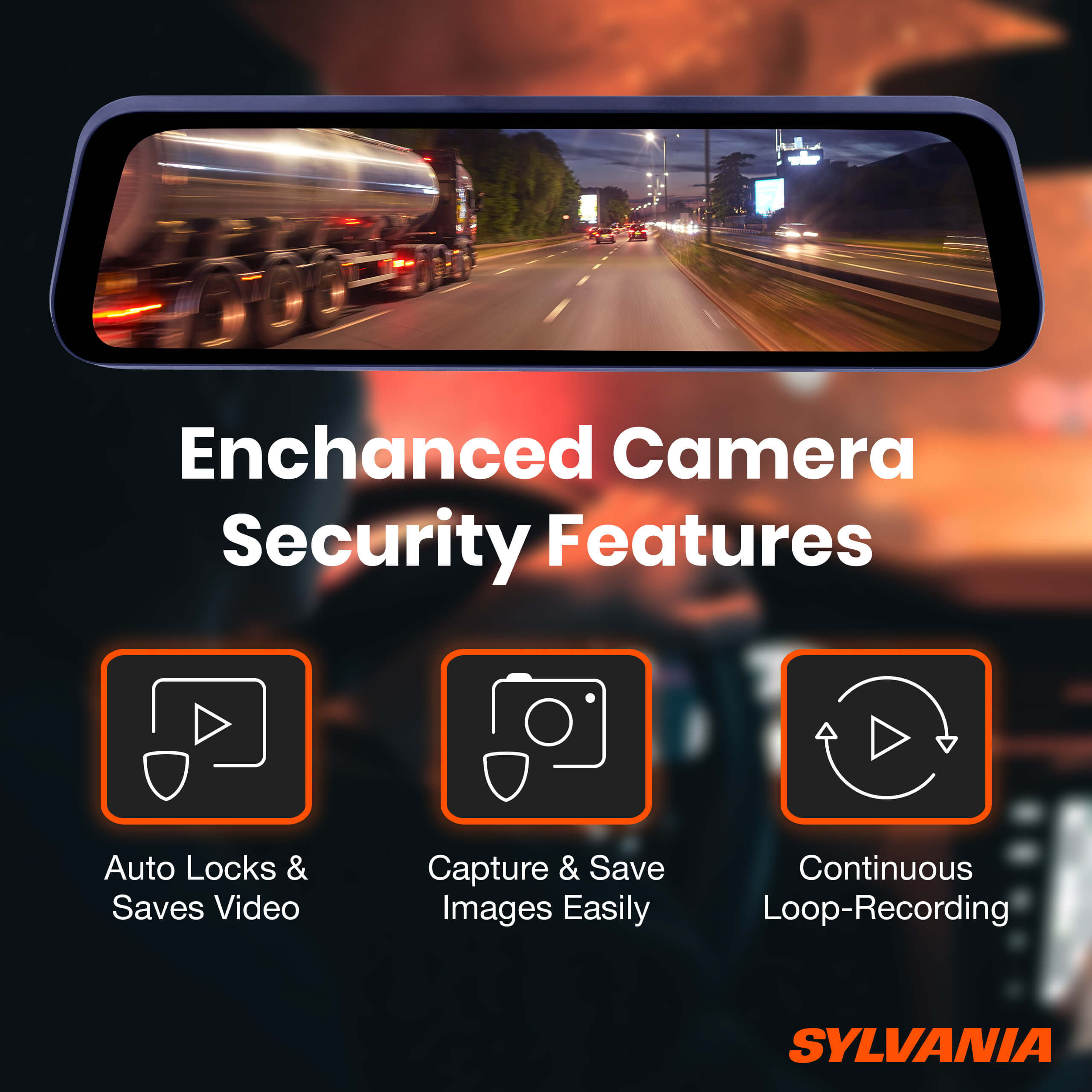 SYLVANIA Roadsight Mirror Dash Camera