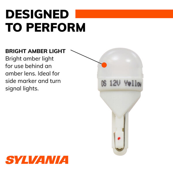 SYLVANIA 168A AMBER SYL LED Mini Bulb Mini Bulb, 1 Pack, , hi-res