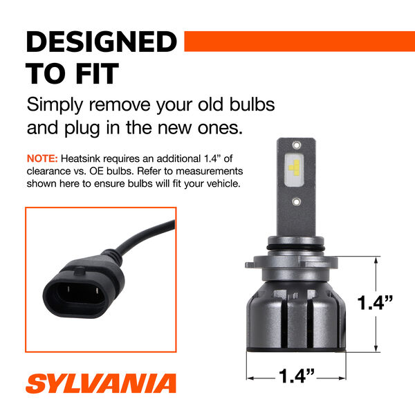 SYLVANIA 9005 LED Ultra Powersports & Fog Bulb, 2 Pack, , hi-res