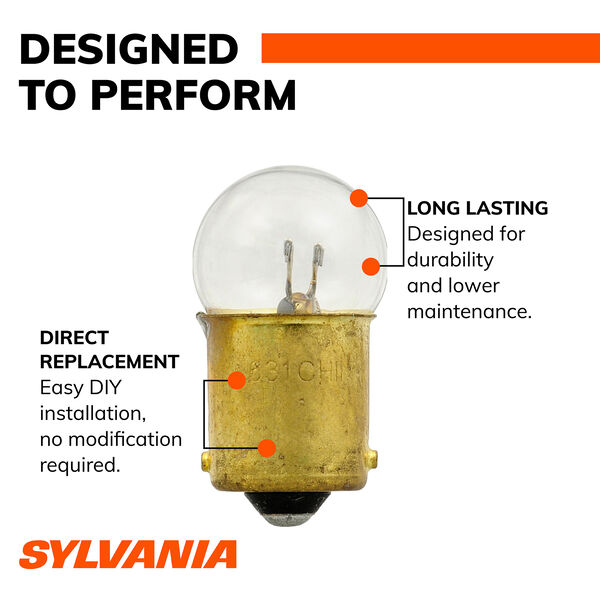 SYLVANIA 631 Long Life Mini Bulb, 2 Pack, , hi-res