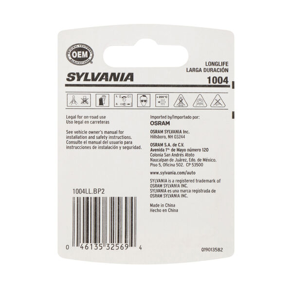 SYLVANIA 1004 Long Life Mini Bulb, 2 Pack, , hi-res