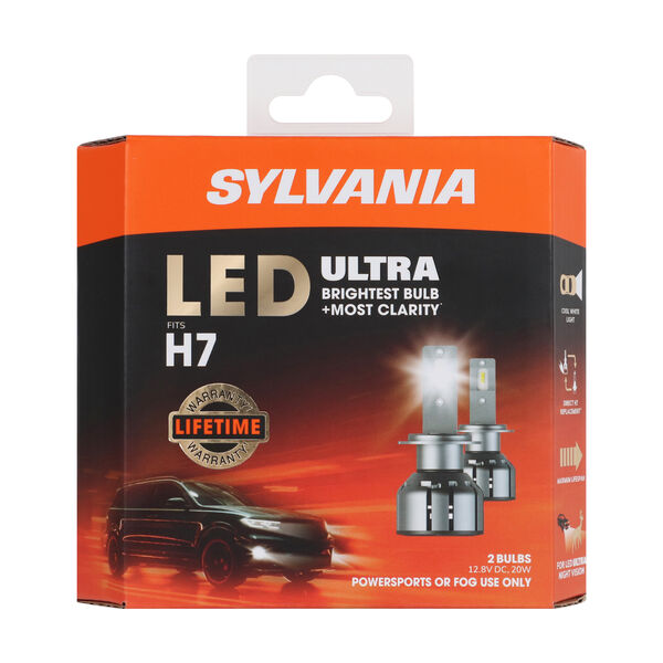 SYLVANIA H7 LED Ultra Powersports & Fog Bulb, 2 Pack, , hi-res