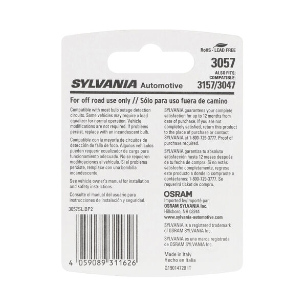SYLVANIA 3057 WHITE SYL LED Mini Bulb, 2 Pack, , hi-res