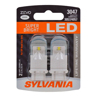 SYLVANIA 3047 WHITE ZEVO LED Mini, 2 Pack