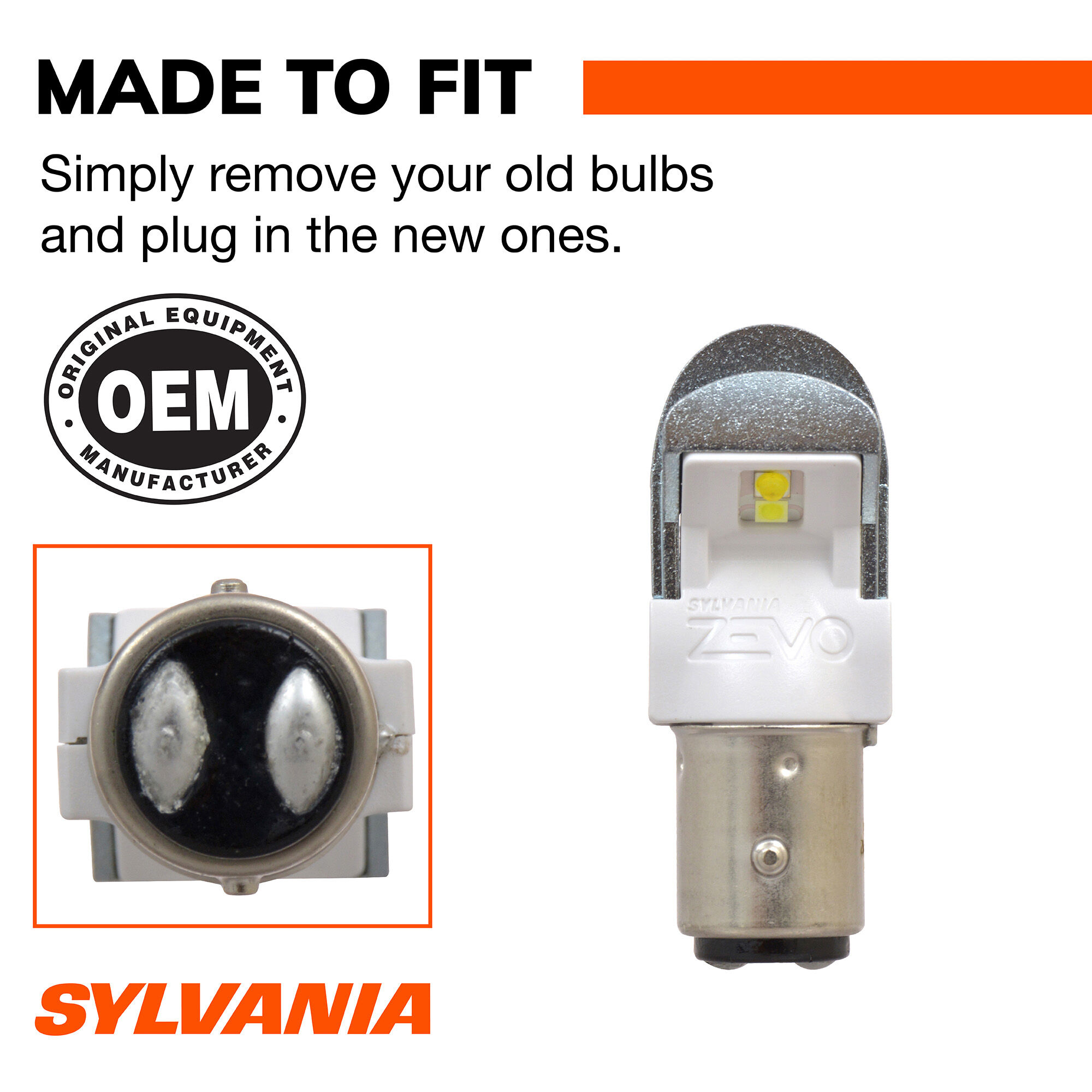 SYLVANIA 7528 WHITE ZEVO LED Mini, 2 Pack