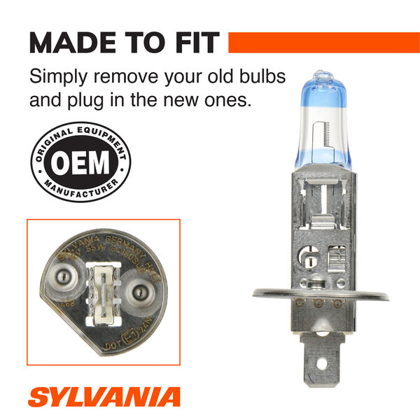 SYLVANIA H1 SilverStar ULTRA Halogen Headlight Bulb, 2 Pack, , hi-res