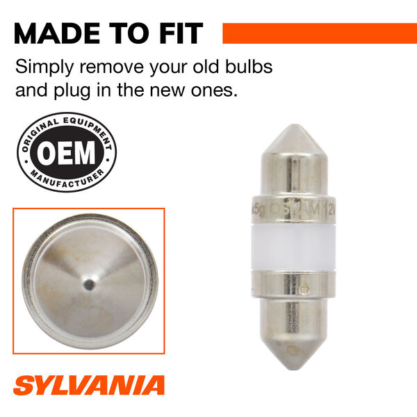 SYLVANIA DE3175 WHITE ZEVO LED Mini, 1 Pack, , hi-res