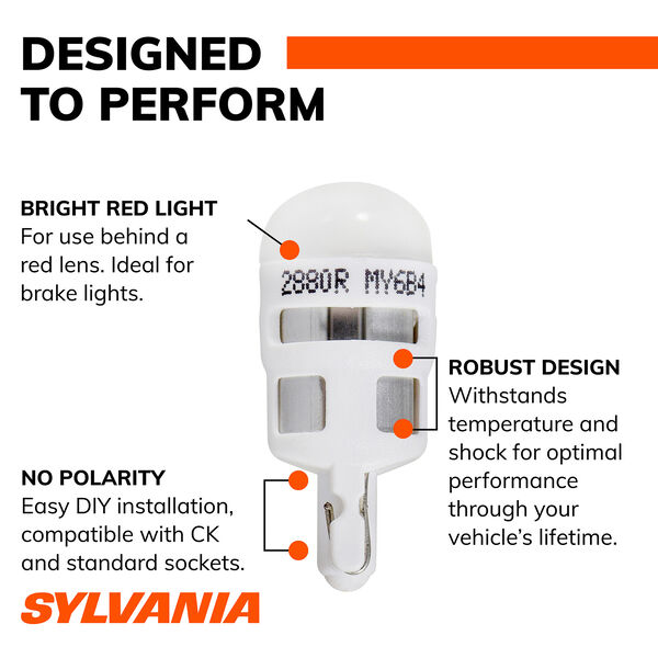 SYLVANIA 168R RED ZEVO LED Mini, 1 Pack, , hi-res