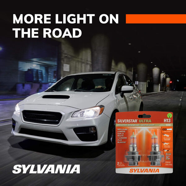 Sylvania H13 Silverstar Ultra Halogen Headlight Bulb 2 Pack