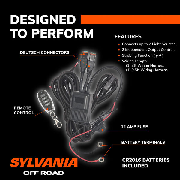 SYLVANIA Universal Remote 2 Output LED Wiring Harness, , hi-res
